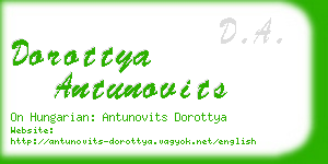 dorottya antunovits business card